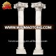 Hand carved outdoor white natural stone column