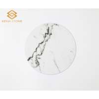 1mm Super Thin Real Natural Round Marble Sheet for Wireless Power Bank Phone Charger