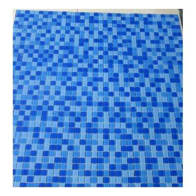 Factory price flexible glass mosaic tile 300x300mm fish scale mosaic tile for swimming pool