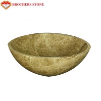 Cheap natural Beige Turkish marble tile light emperador marble slab for bathroom hand wash basin