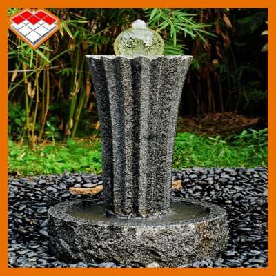 Natural stone outdoor crystal ball small water fountains