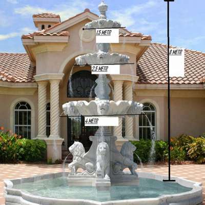 Customized size large outdoor natural stone granite fountain