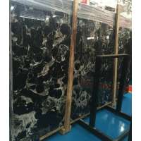 China Port Black,Silver Dragon,Silver White Marble Polished Big Slab